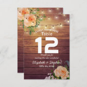 Holzblumen-Lichter Hochzeitsplattform Tabelle Nr. Einladung (Vorne/Hinten)