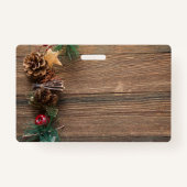 Holzboden mit Kiefernzapfen Ausweis (Rückseite)