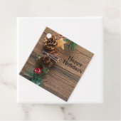 Holzboden mit Kiefernzapfen Geschenkanhänger (Beispiel)