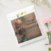 Holzboden mit Kiefernzapfen Geschenktütchen (Versiegelt)