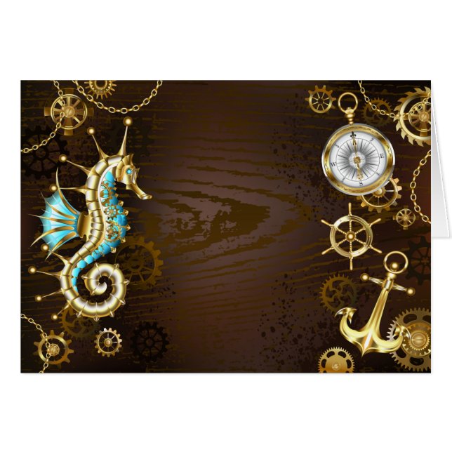 Holzboden mit mechanischem Seepferd (Vorderseite (Horizontal))