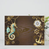 Holzboden mit mechanischem Seepferd Ankündigung (Stehend Vorderseite)