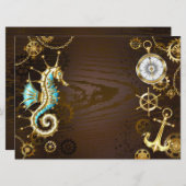 Holzboden mit mechanischem Seepferd Ankündigung (Vorne/Hinten)