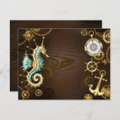 Holzboden mit mechanischem Seepferd Ankündigung (Vorne/Hinten)