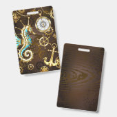 Holzboden mit mechanischem Seepferd Ausweis (Vorder- & Rückseite)