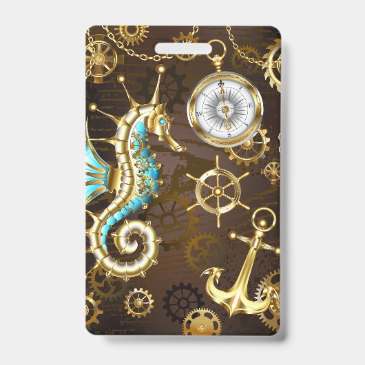 Holzboden mit mechanischem Seepferd Ausweis (Vorderseite)