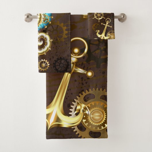 Holzboden mit mechanischem Seepferd Badhandtuch Set (Insitu)