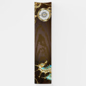 Holzboden mit mechanischem Seepferd Banner (Vertikal)