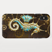 Holzboden mit mechanischem Seepferd Case-Mate iPhone Hülle (Rückseite (Horizontal))