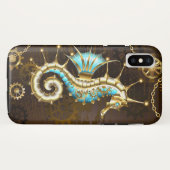 Holzboden mit mechanischem Seepferd Case-Mate iPhone Hülle (Rückseite (Horizontal))