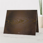 Holzboden mit mechanischem Seepferd Dankeskarte (Rückseite)