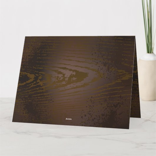 Holzboden mit mechanischem Seepferd Dankeskarte (Rückseite)