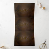 Holzboden mit mechanischem Seepferd Dreifach Gefaltete Einladung (Innenseite)