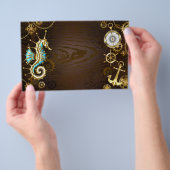 Holzboden mit mechanischem Seepferd Flyer (Handgriff)