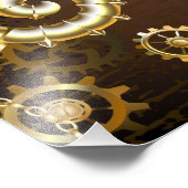 Holzboden mit mechanischem Seepferd Fotodruck (Ecke)