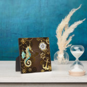 Holzboden mit mechanischem Seepferd Fotoplatte (InSitu)