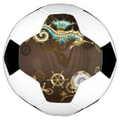 Holzboden mit mechanischem Seepferd Fußball (Gedreht)