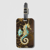 Holzboden mit mechanischem Seepferd Gepäckanhänger (Vorderseite Vertikal)