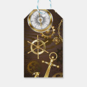 Holzboden mit mechanischem Seepferd Geschenkanhänger (Rückseite)