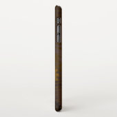 Holzboden mit mechanischem Seepferd iPhone Hülle (Linke Seite)