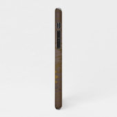 Holzboden mit mechanischem Seepferd iPhone Hülle (Linke Seite)