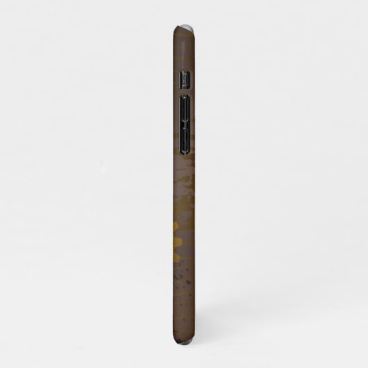 Holzboden mit mechanischem Seepferd iPhone Hülle (Linke Seite)