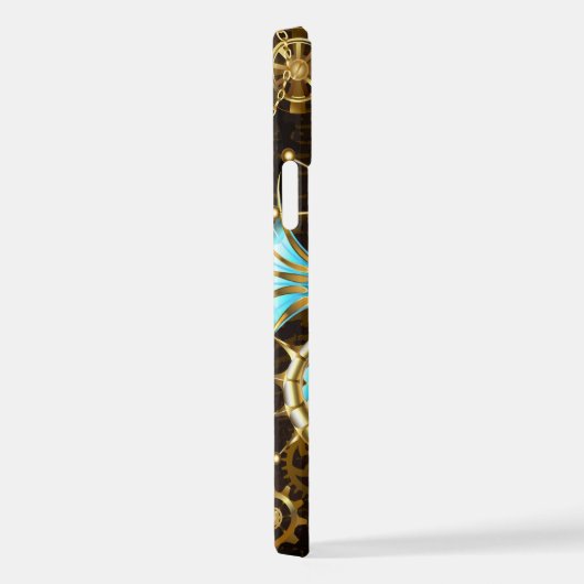 Holzboden mit mechanischem Seepferd iPhone Hülle (Rechte Seite)