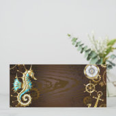 Holzboden mit mechanischem Seepferd Karte (Stehend Vorderseite)