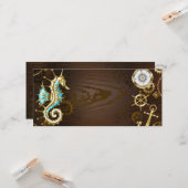 Holzboden mit mechanischem Seepferd Karte (Vorderseite/Rückseite Beispiel)