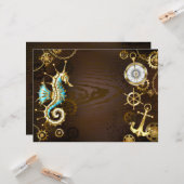 Holzboden mit mechanischem Seepferd Karte (Vorderseite/Rückseite Beispiel)