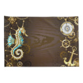 Holzboden mit mechanischem Seepferd Kissenbezug (Rückseite-Rechts)