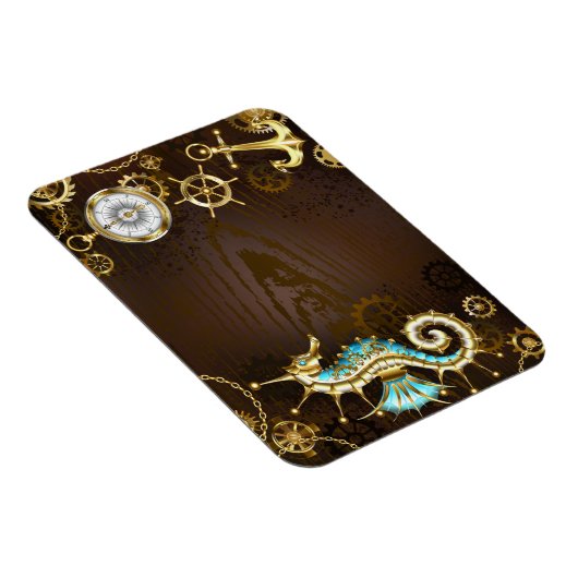 Holzboden mit mechanischem Seepferd Magnet (Rechte Seite)