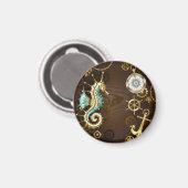 Holzboden mit mechanischem Seepferd Magnet (Vorderseite/Rückseite)