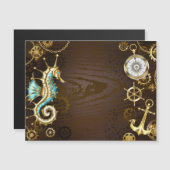 Holzboden mit mechanischem Seepferd Magneteinladung (Vorne/Hinten)