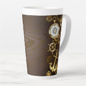 Holzboden mit mechanischem Seepferd Milchtasse (Rechte Ecke)