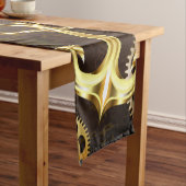 Holzboden mit mechanischem Seepferd Mittelgroßer Tischläufer (Beispiel)