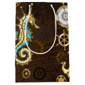 Holzboden mit mechanischem Seepferd Mittlere Geschenktüte (Vorderseite)