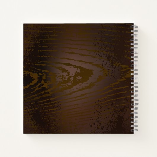 Holzboden mit mechanischem Seepferd Notizblock (Rückseite)