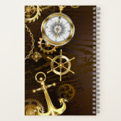 Holzboden mit mechanischem Seepferd Notizblock (Rückseite)