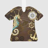 Holzboden mit mechanischem Seepferd Ornament (Rückseite)