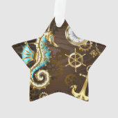 Holzboden mit mechanischem Seepferd Ornament (Rückseite)