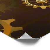 Holzboden mit mechanischem Seepferd Poster (Ecke)