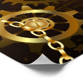 Holzboden mit mechanischem Seepferd Poster (Ecke)