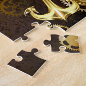 Holzboden mit mechanischem Seepferd Puzzle (Seite)