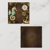 Holzboden mit mechanischem Seepferd Rabattkarte (Vorne/Hinten)