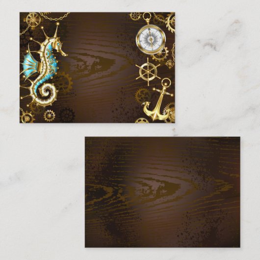 Holzboden mit mechanischem Seepferd Rabattkarte (Vorne/Hinten)