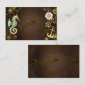 Holzboden mit mechanischem Seepferd Rabattkarte (Vorne/Hinten)