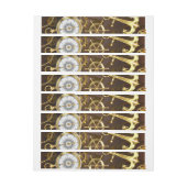 Holzboden mit mechanischem Seepferd Rundum-Adressaufkleber (Bogen)