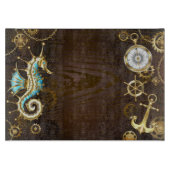 Holzboden mit mechanischem Seepferd Schneidebrett (Vorderseite)