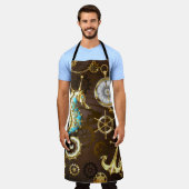 Holzboden mit mechanischem Seepferd Schürze (Getragen)